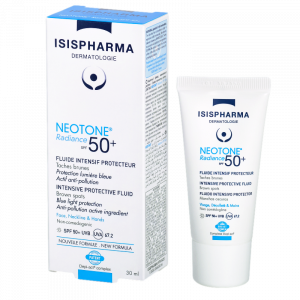 3401575243675-Isispharma Neotone Radiance serum na dzień likwidujące przebarwienia skóry z filtrem SPF50+ 30 ml