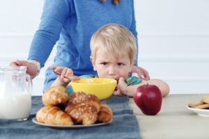 Family during breakfast