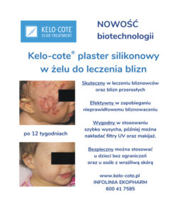 Kelo-cote® Nowoczesny plaster silikonowy w ¿elu do leczenia bliz