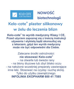 Kelo-cote® Nowoczesny plaster silikonowy w ¿elu do leczenia bliz