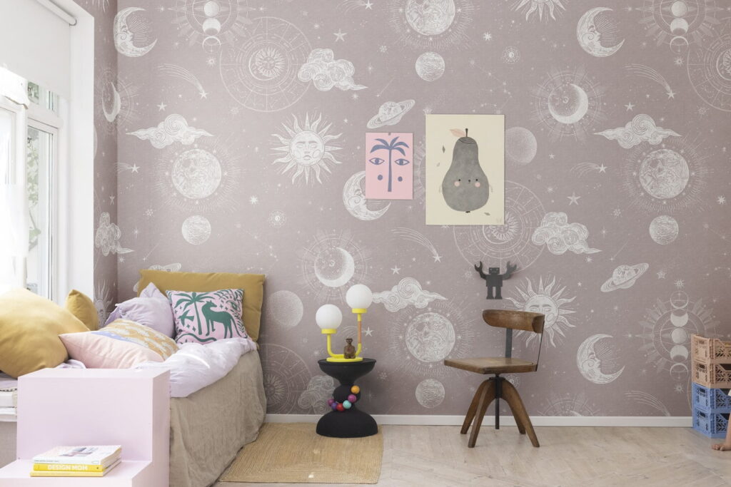 Rebel Walls R18434 Wonder World In The Sky Pink