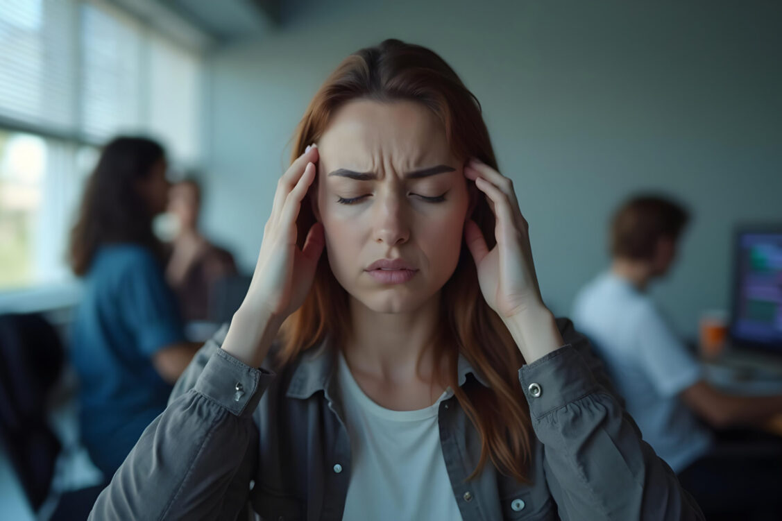 Neurodivergent_caucasian_woman_covering_ears_at_office_working_space._Distress,_headache_overwhelmed_sensory_input,_autism_spectrum_sensory_overload,_hypersensitivity.